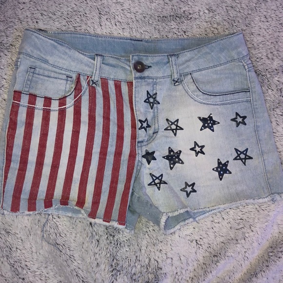 fourth of july jean shorts